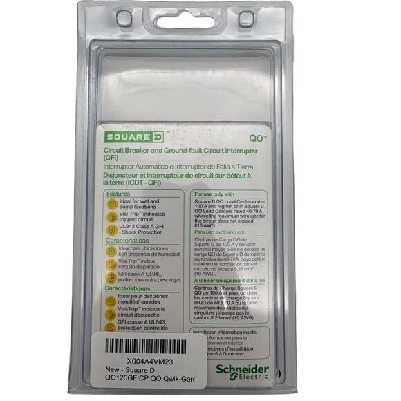 Square D QO120GFIC Circuit Breaker GFI 20A 120V 1-Pole New - Picture 2 of 4